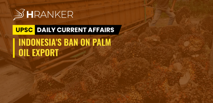 INDONESIA'S BAN ON PALM OIL EXPORT